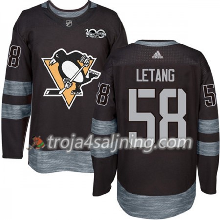 Pittsburgh Penguins tröja Kris Letang 58 1917-2017 100th Anniversary Adidas Svart Authentic - NHL Tröjor Herr Pittsburgh Penguins tröja Kris Letang 58 1917-2017 100th Anniversary Adidas Svart Authentic - NHL Tröjor Herr